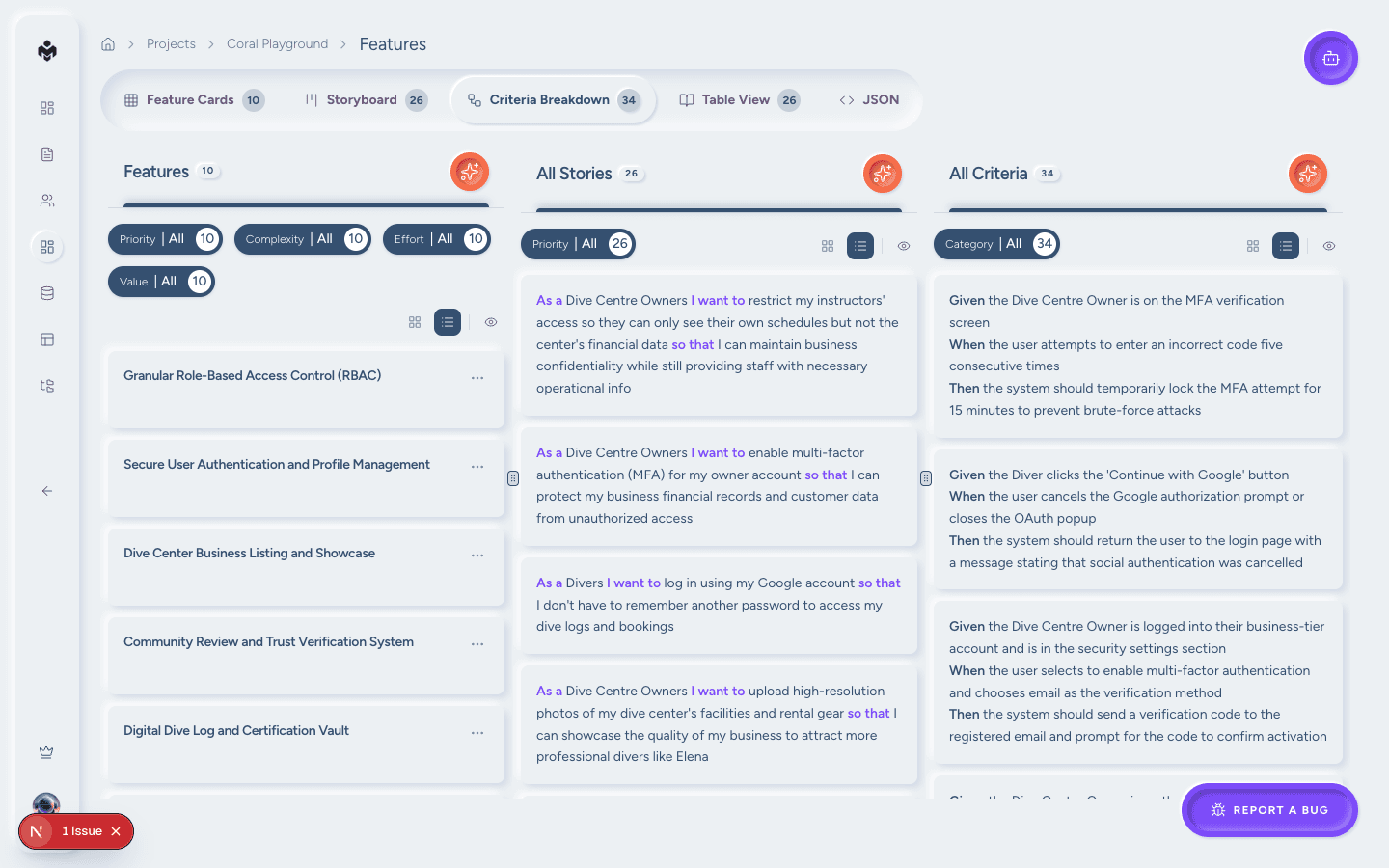 Generated file structure view