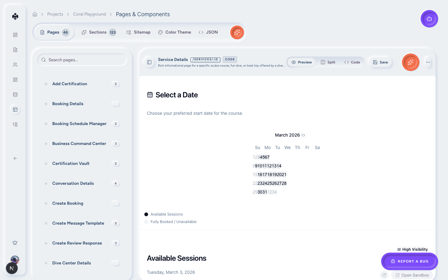 Generated file structure view