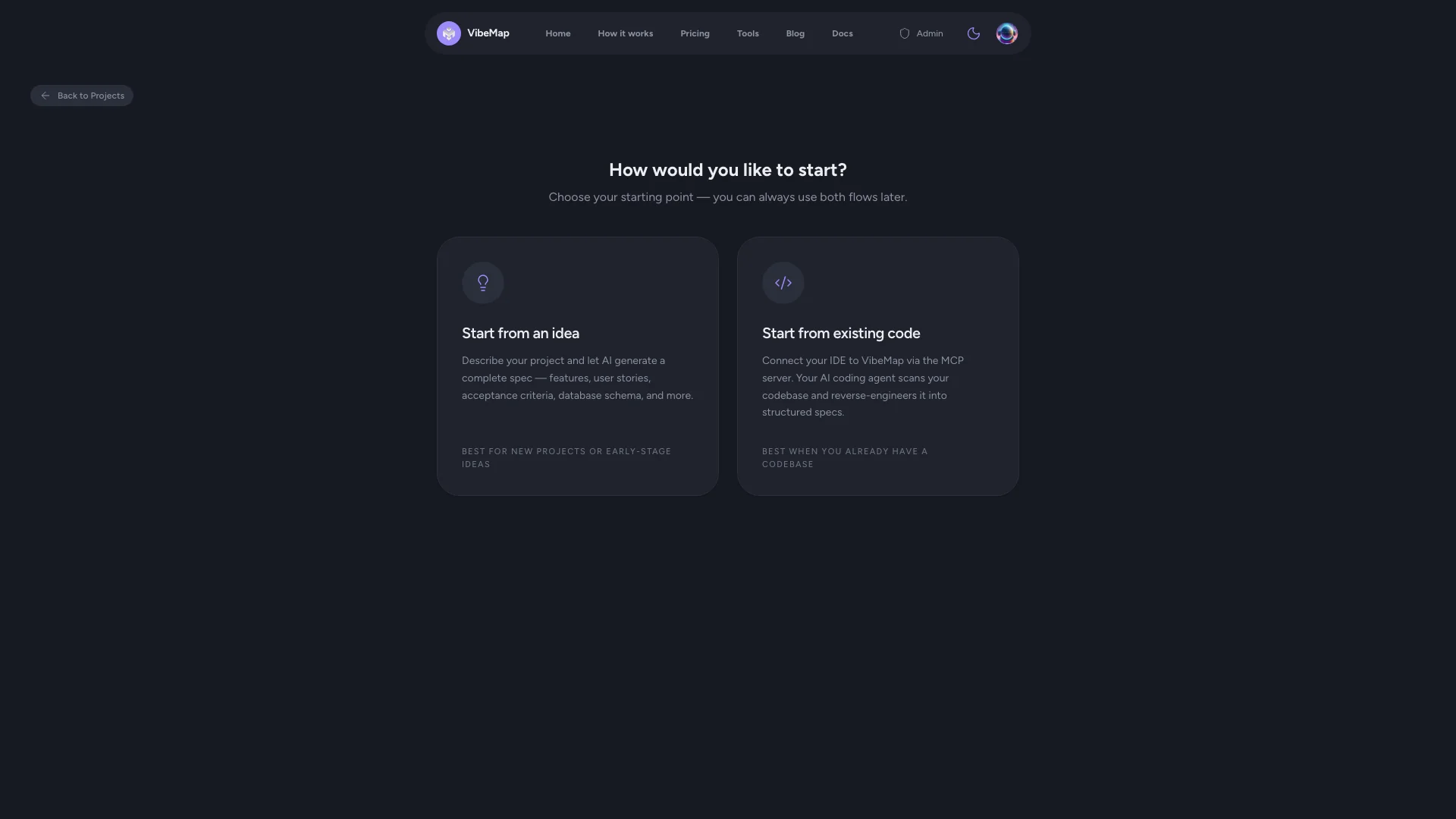 New project form